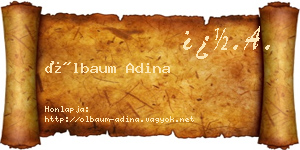 Ölbaum Adina névjegykártya